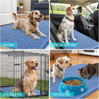 OLANLY Dog Door Mat for Muddy Paws 34x21, Super Absorbent Chenille Mud Mat
