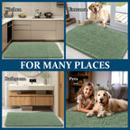 OLANLY Dog Door Mat for Muddy Paws 32x20, Super Absorbent Chenille Mud Mat