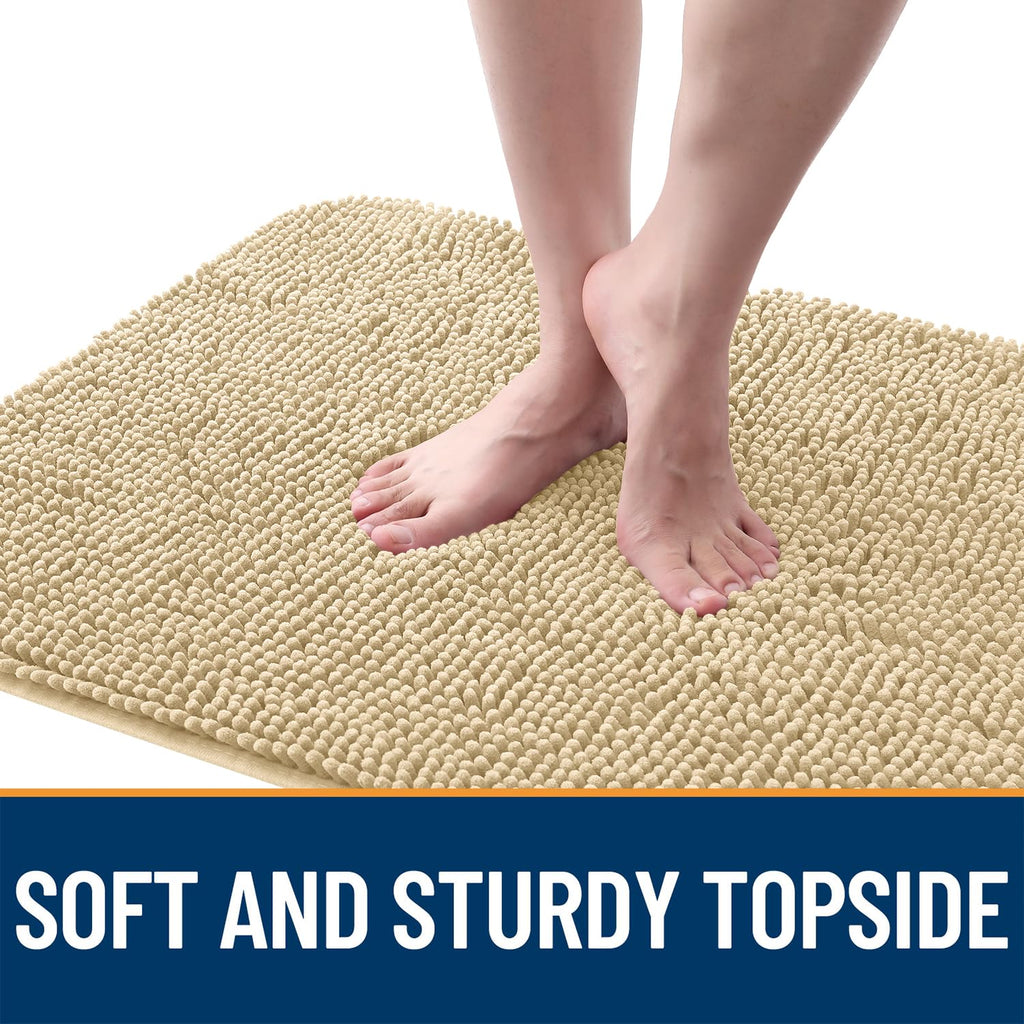 OLANLY Dog Door Mat for Muddy Paws 47x32, Super Absorbent Chenille Mud Mat