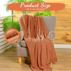 Buryeah 12 Pcs Flannel Throw Blanket Bulk 50 x 60 in Sleepover Blanket Outdoor Wedding Throw Lightweight, Oeko-tex Standard 100 Certified for Sofa Homeless Gifts (Terracotta)