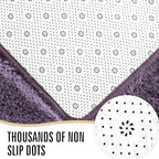 LOCHAS Ultra Soft Indoor Modern Area Rugs Fluffy Living Room Carpets for Children Bedroom Home Decor Nursery Rug 4x5.3 Feet,Grey Purple