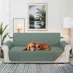 Luxshare Home Reversible Oversized Sofa Covers, XL Sofa, Greyish Green/Taupe