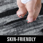 TWINNIS Super Soft Shaggy Rugs Fluffy Carpets, 6x9 Feet, Indoor Modern Plush Area Rugs for Living Room Bedroom Kids Room Nursery Home Decor, Upgrade Anti-Skid Rectangular Fuzzy Rug, Charcoal Grey