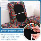 hyha Printed Couch Cushion Covers, Sofa Covers Washable for 3 Cushion Couch