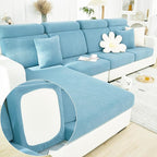 Couch Cushion Covers for Sofa Couch Covers Wear-Resistant Universal Sofa Cover Washable Stretch for Sectional Slipcovers (Texture-Sea Blue,Back Cover L)