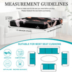 12 Piece Outdoor Cushion Covers, Patio Sofa Cushion Covers, Stretch Fit