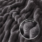 Exclusivo Mezcla Striped Twin Size Fleece Blanket for Bed, Couch, 60"x80"