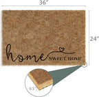 Barnyard Designs Doormat Welcome Mat for Outdoors, Large Front Door Entrance Mat, Brown (Home Sweet Home Script, 36x24)