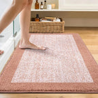 48x32 Large Bathroom Rugs Washable Non Slip, Pink Bath Mat for Bathroom Floor Tub, Soft Absorbent Quick Dry Mats for Shower, Bathtub,Home Decor