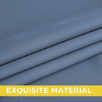 NICETOWN Stone Blue Energy Saving Drapes - Grommet Top Thermal Insulated Shades for Yard Door, Hall, Office, Flat, Garage - Durable, 1 Pair, W52 x L95