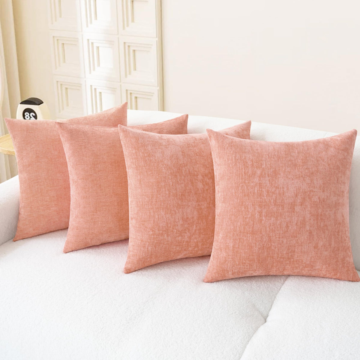 CaliTime Decorative Couch Throw Pillow Covers 18 X 18 Inches Baby Blue