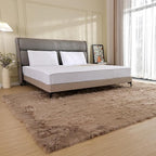 ORINOVA Fluffy Beige 8X10 Area Rug Faux Sheepskin Shaggy Fur Rug Washable for Living Room Bedroom Nursery Teen Room Home Décor