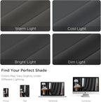 CUCRAF Dark Grey Blackout Curtains Customize, Rod Pocket Room Darkening Curtain for Bedroom Living Room, Thermal Insulated Window Drapes 1 Panel (Custom Size, Color)