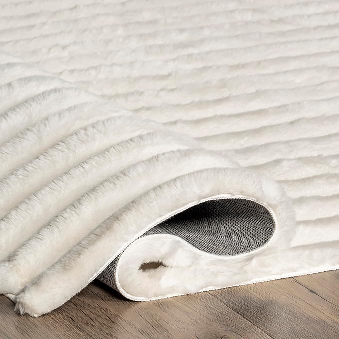 Nuloom SuperiorWash Collection Kai Off-White, 2' x 3', Fluffy and Cozy, High Traffic, Stain Resistant, Easy Clean, Durable Washable Area Rug for Bedroom, Living Room, Dining, Den, Foyer, Entryway