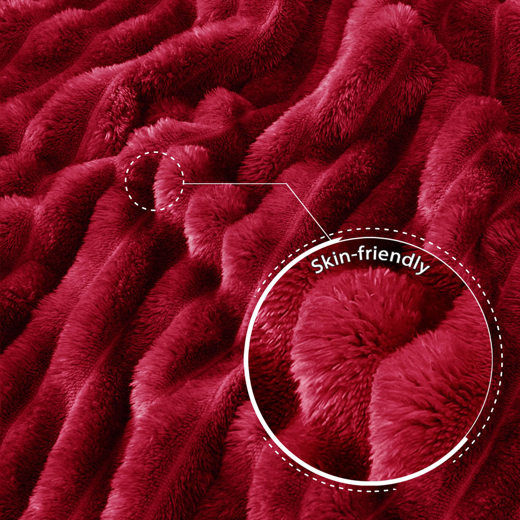 Exclusivo Mezcla Striped Twin Size Fleece Blanket for Bed, Couch, 60"x80"