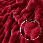 Exclusivo Mezcla Striped Twin Size Fleece Blanket for Bed, Couch, 60"x80"