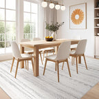 Nakagishi 5x8 Area Rug Living Room: Washable Boho Large Neutral Soft Farmhouse Rugs Stain Resistant Modern Indoor Floor Non-Slip Carpet for Bedroom Nursery Kids Playroom Office Dining Room Dorm- Gray