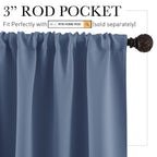 RYB HOME Short Blackout Curtains for Bedroom, Room Darkening Insulated