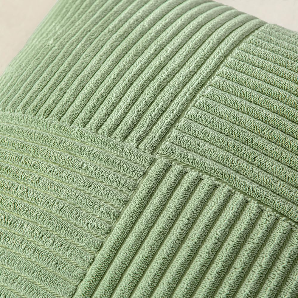 MIULEE Sage Green Decorative Throw Pillow Covers for Couch 18x18 Inch