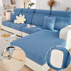 Couch Cushion Covers for Sofa Couch Covers Wear-Resistant Universal Sofa Cover Washable Stretch for Sectional Slipcovers (Texture-Blue,Large Triple Seat Cover)