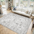 Babovid Grey Area Rug 6x9 for Living Room Bedroom