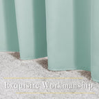 NICETOWN Room Darkening 108 inches Long Curtains for Living Room - Ring Top Thermal Insulated Sound Reducing Window Treatment Drapes for Nursery/Bedroom, W52 x L108, 2 Panels, Aqua Blue