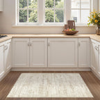 UERMEI 3x5 Washable Area Rug - Neutral Modern Abstract Living Room Rugs, Non-Slip Soft Large Indoor Floor Carpet for Bedroom Home Office & Under Dining Table Decor, Beige/Brown