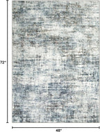4x6 Area Rugs Washable Rug: Modern Abstract Living Room Rug Soft Anti-Skid Thin Carpet Indoor Floor Non-Shedding Carpets for Bedroom Dining Room Farmhouse Nursery Home Office - Blue Multi