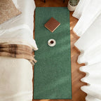 FinRèc 2x6 Washable Runner Rugs for Kitchen Hallway Bedroom, Low Pile Thin Rug Solid Color, Non-Slip Carpet Indoor for Home Decor (Green)