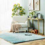 Ashler Faux Fur Rug, Fluffy Shaggy Area Rug Ultra Soft 5 x 7 Feet Rectangle Fur Frosted Bottom Spring Green Fuzzy Rug Machine Washable, Nursery Decor Throw Rugs for Bedroom, Living Room