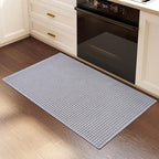 YDKGL 2x3 ft Indoor Door Mat Entryway Rug Non Slip Woven Washable Area Rugs Kitchen Mats for Floor, Front Entry Rug Entrance Doormat for Hall Porch Bathroom Kitchen Bedroom, Easy Clean, Gray 24"x36"