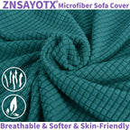 ZNSAYOTX Super Stretch Chair Slipcover Universal Sofa Chair Covers for Living Room Dogs Pet Furniture Protector Spandex Armchair Slipcovers with Anti Slip Foam Sticks (Peacock Teal, Chair)