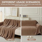 KaviKon Couch Cover for Sofa, Boho Sofa Covers Washable 4 Cushion for Dogs