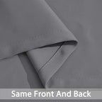Yakamok Blackout Curtains for Bedroom - Grommet Thermal Insulated Room Darkening Curtains for Living Room,1 Panel (38 x 84Inch, Grey)