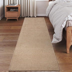 YDKGL 2x6 ft Boho Kitchen Runner Rugs Mat Non Slip Woven Runners for Hallways Washable, Soft Long Entryway Laundry Hall Floor Runner Carpet for Indoor Backdoor Bedroom Kitchen Living Room, Brown
