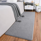 AROGAN Shag Runner Rug for Hallways, 2x6 Feet Washable Rugs with Memory Foam for Bedroom, Entryway Indoor Fluffy Throw Rug for Bedside Living Room Kids Girls Nursery Dorm Room Decor, Grey