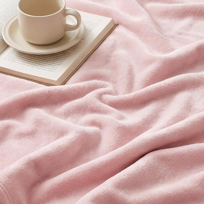 Bedsure GentleSoft Pink Fleece Blankets King Size - Bed Blanket Soft Lightweight Plush Cozy Fuzzy Luxury Microfiber, 108x90 inches