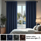 Deconovo Blackout Curtains for Bedroom, Living Room Curtains 45 Inches Long