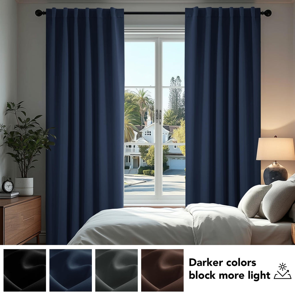 Deconovo Blackout Curtains for Bedroom 108 Inches Long