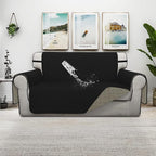 ISSUNTEX Double Protection 100% Waterproof Loveseat Sofa Covers for Living Room, Couch Covers for 2 Cushion Couch Sofa, Reversible Furniture Protector Sofa Cover for Dogs (Loveseat, Black/Beige)