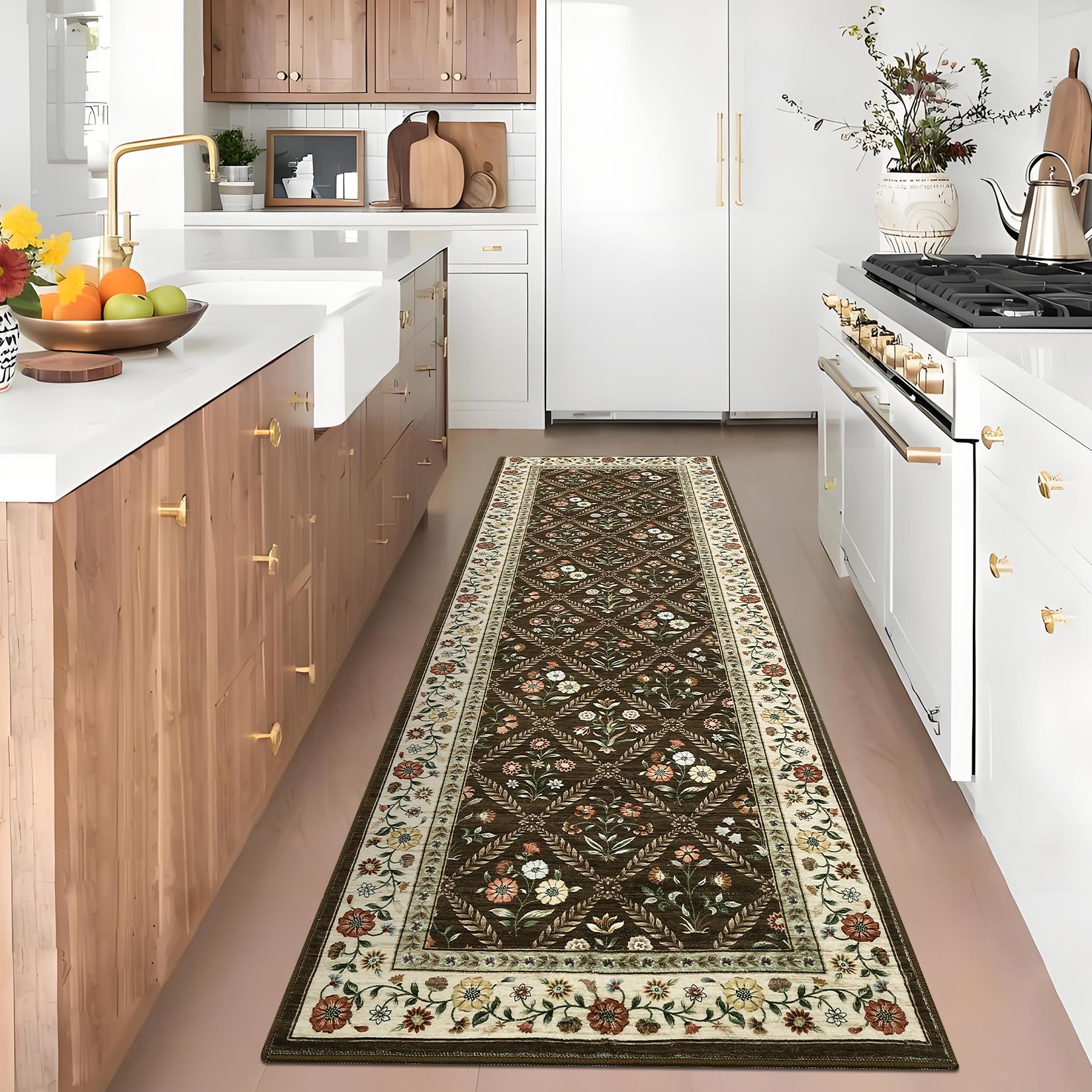 GarveeHome Washable Kitchen Rugs Non Slip 2x6 Hallway Runner Stain Resistant Low Pile Rug