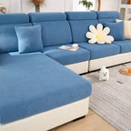 Sofa Covers Couch Covers for Sofa Pet Friendly Couch Cushion Covers Universal Sofa Covers Washable Stretch Slipcovers for Sectional Sofa (Texture Blue,Extra Large Single Seat Cover)
