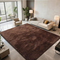 Shag Area Rugs for Bedroom Living Room,8X10 Ultra Soft Fluffy Area Rugs for Dorm, Indoor Carpet Nursery Rugs for Kids Girls Room Home Decor,Brown
