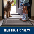 OLANLY Front Door Mat Outside 33x21, All-Season Heavy-Duty Rubber Doormat