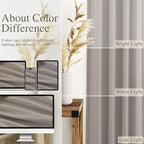 Nanspring Stone Grey Linen Curtains 102 Inches Long for Living Room Simple Modern Light Filtering Semi Sheer Curtain Back Tab and Rod Pocket Neutral Luxury Drapes for Bedroom Office 52x102, 2 Panels