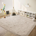 6x9 Area Rug for Living Room: Fluffy Shag Soft Washable Rugs Large Fuzzy Plush Indoor Carpet for Bedroom Nursery Playroom Kids Girls Boys Room (Camel, 6'x9')