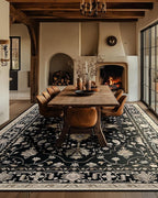 RELEANY Washable Area Rug, Large 10'x14', Black/Neutral