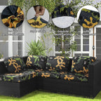 Outdoor Cushion Covers Set,8PCS Patio Furniture Couch Seat Slipcovers, Replacement for Sofa Sectional Chair(Cover，Only)