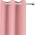 LEMOMO Pink Thermal Blackout Curtains/38 x 54 Inch/Set of 2 Panels Room Darkening Curtains for Bedroom