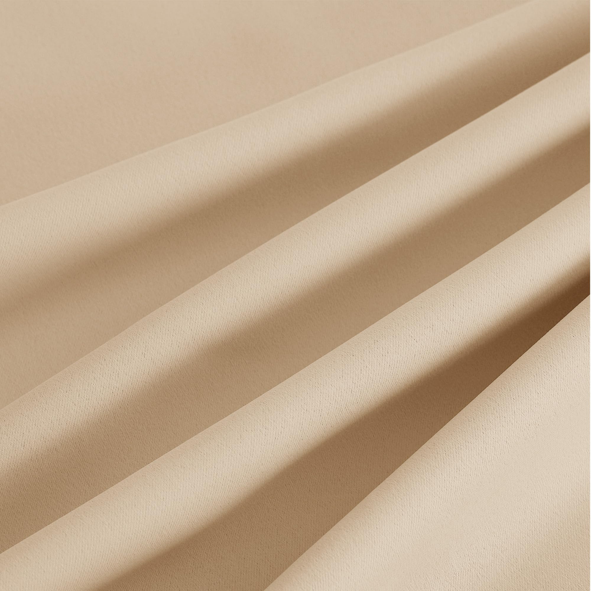 NICETOWN Biscotti Beige Light Blinds - Microfiber Grommet Thermal Insulated Shades for Kid's Room, Yard, Boys Room, Girls Room, Nursery - Lightweight, 1 Pair, W52 x L95